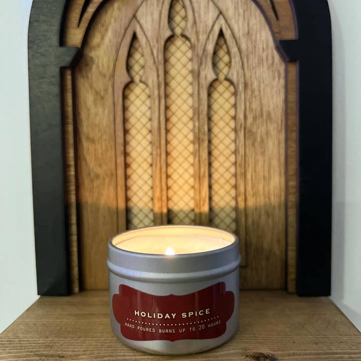 Studio Dust - Wholesale Wall Mounted Shelf - Gothic Cathedral Arch Wall Shelf - Wood Candle Sconce, Altar2