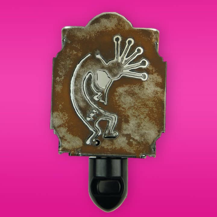 Whimsies - Wholesale Night Light - Nightlight kokopelli rustic metal southwest recycled eco