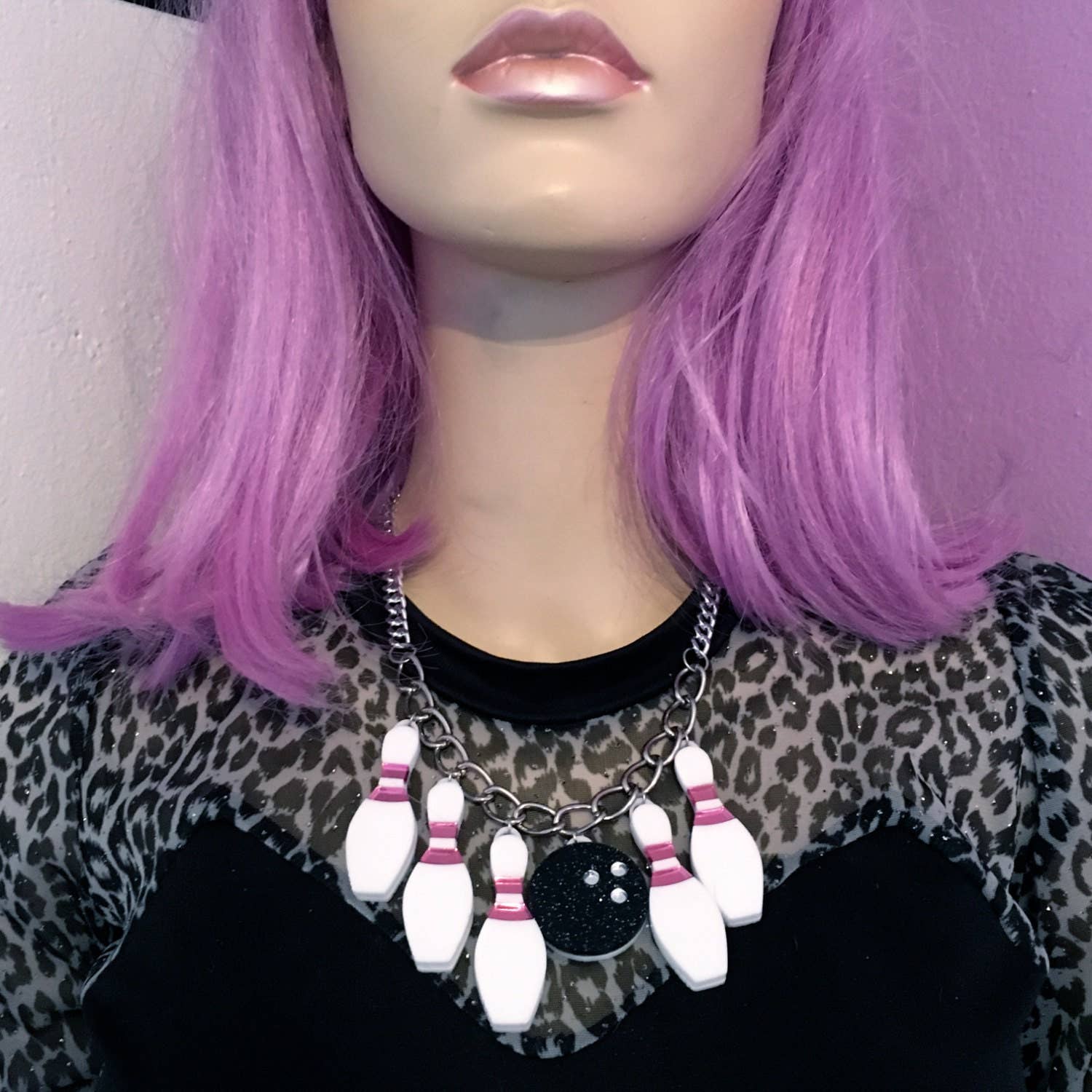 I'm Your Present - Wholesale Pendant/Charm Necklace - Bowling Pins And Ball Charm Necklace4