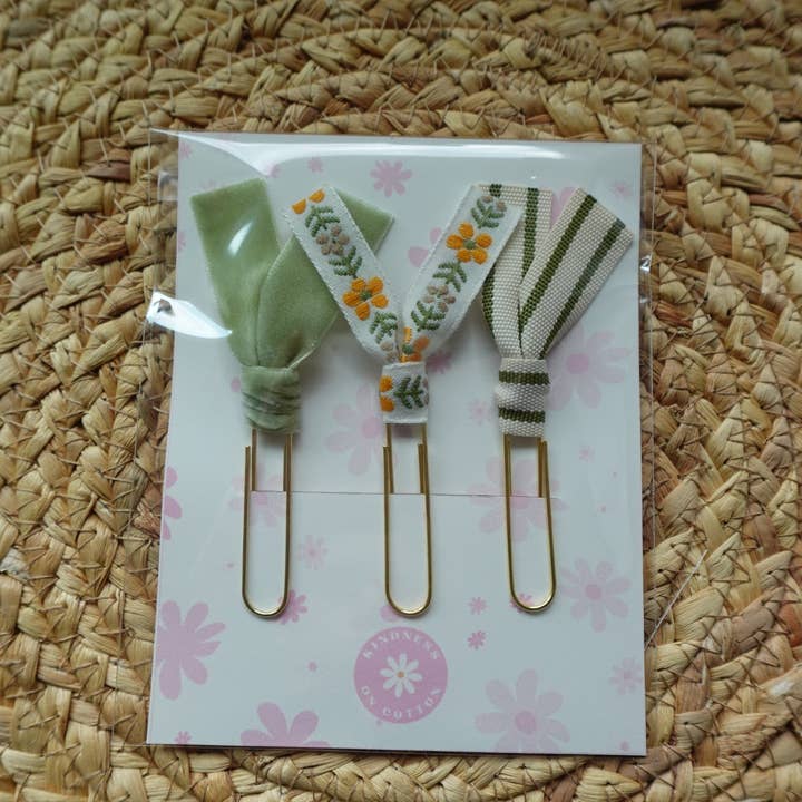 Kindness On Cotton - Wholesale Bookmark - Garden Grace Trio – Handmade Ribbon Bookmark3