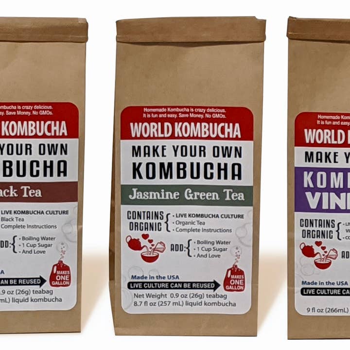 Kombucha Starter Pack - 2 of each flavor for wholesale by World Kombucha