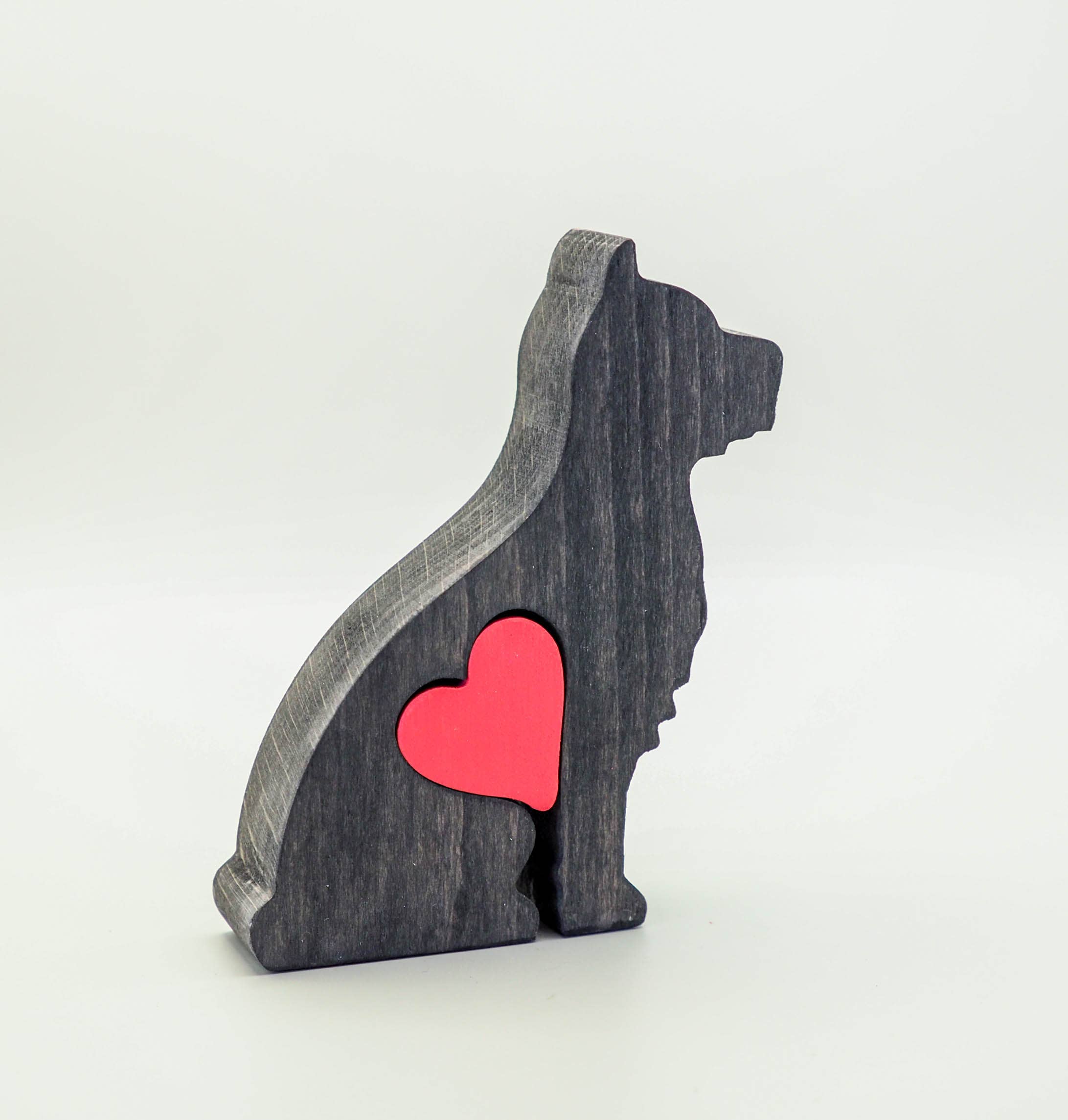 Wood Metamorphosis - Wholesale Decorative Figurine - Dog figurine - West Highland Terrier With Heart Handmade2