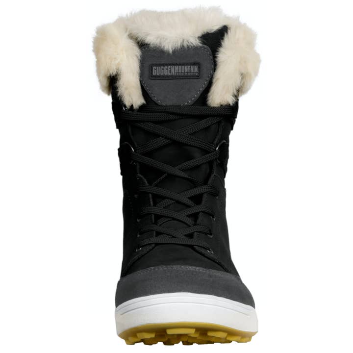 GUGGEN Mountain - Wholesale Snow Boots - Women's - GUGGEN MOUNTAIN B-Ware HPC56 Damen Winterstiefel Echtleder Gefüttert Mit Kunstfell Wasserdicht Mit Membran4