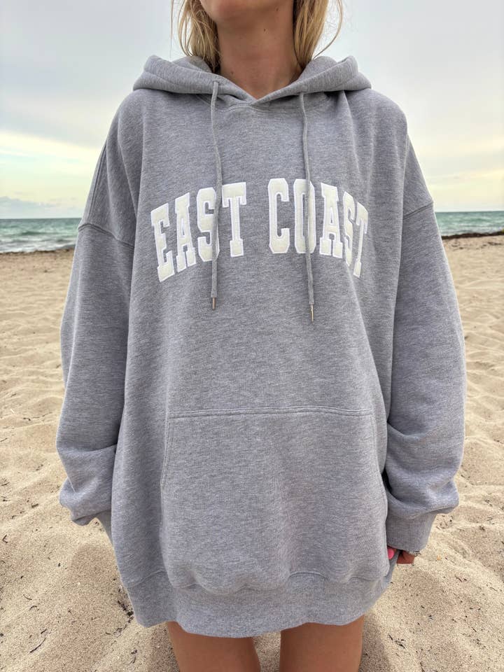 East Coast Embroider Hoodie for wholesale by Sunkissed Coconut