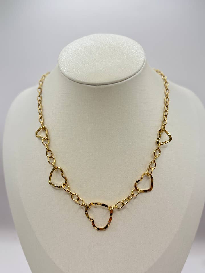 Long Connected Hearts Edelstahl Kette for wholesale by YOLA