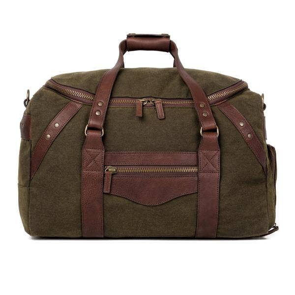 Mission Mercantile Leather Goods - Wholesale Weekender Bag - Unisex - Campaign Waxed Canvas Medium Duffle Bag9