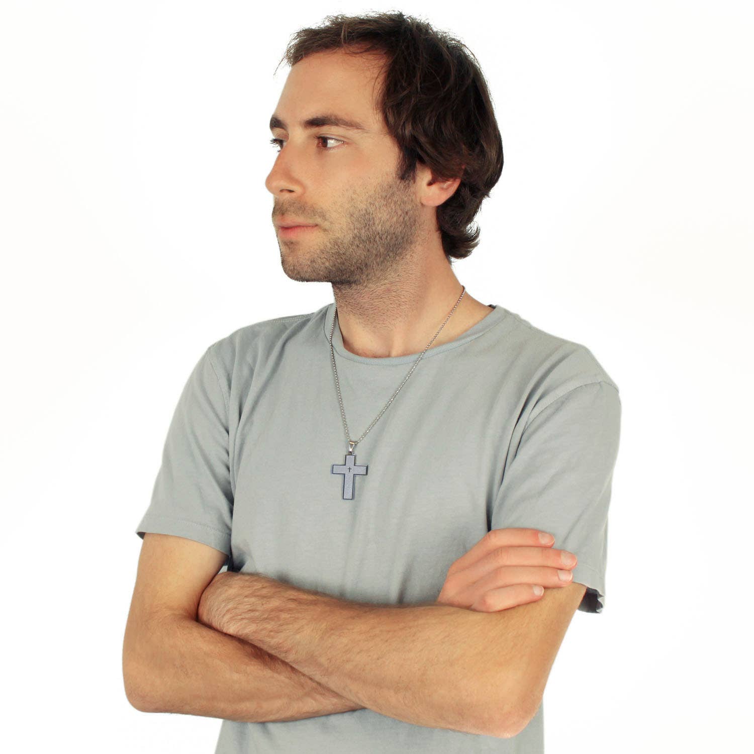 West Coast Jewelry - Wholesale Halskettinghanger - Lord's Prayer roestvrijstalen kruishanger voor heren1