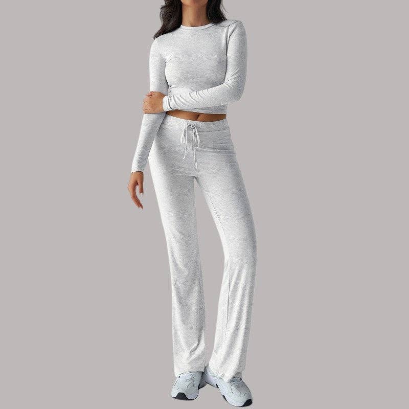 kycozy – wholesale Lounge set – Women's – Long Sleeve T-Shirt Straight Leg Pants Set2