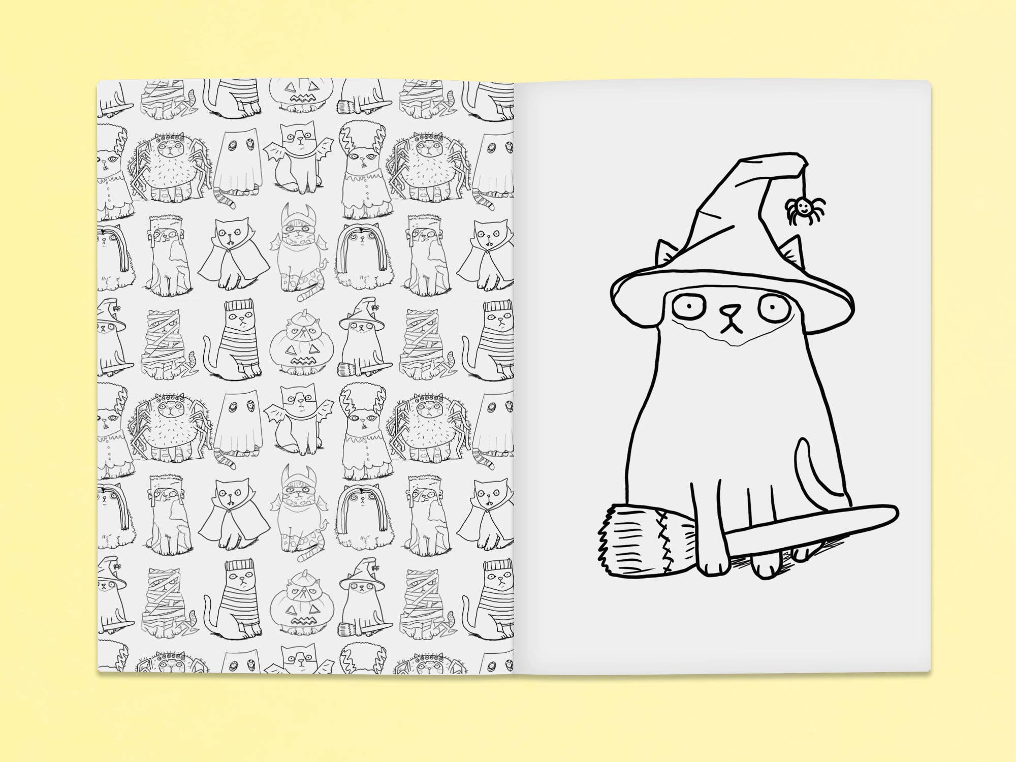 Jo Clark Design - Wholesale Coloring & Activity Book - Kids & Baby - Spooky Cats Colouring Book1
