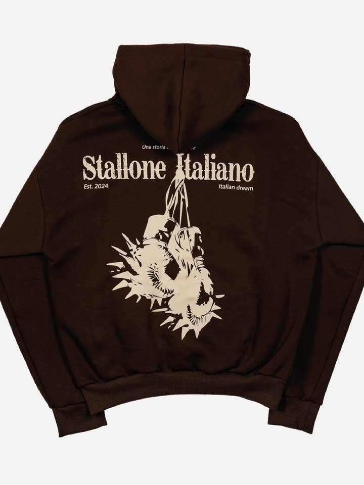 Sparring Casaco com Capuz Boxy Chocolate por atacado de Nero Ottico