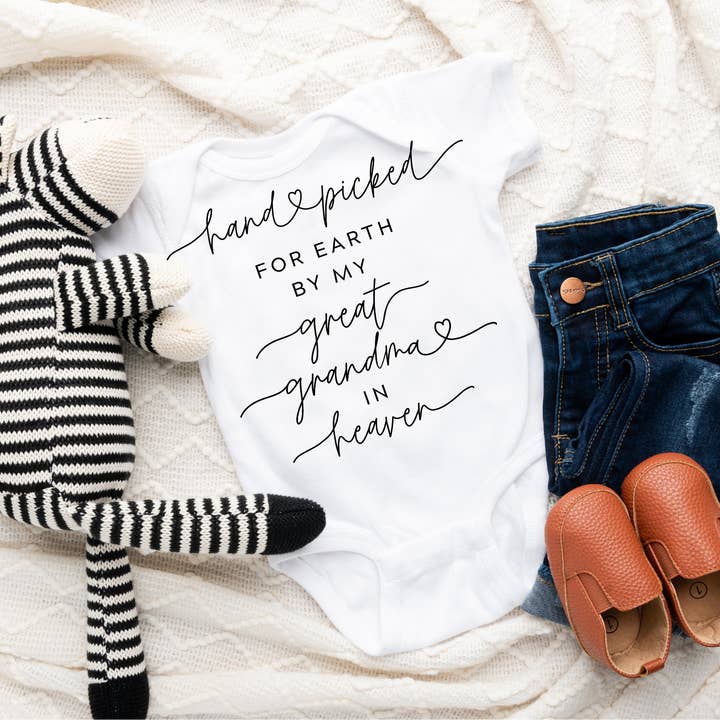 ZZ Threadz – wholesale Bodysuit (non-footed) – Baby – Hand Picked By My Great Grandma From Heaven Onesie®
