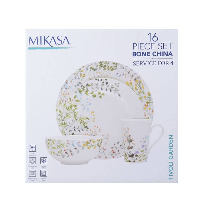 WHITE Mikasa Tivoli Garden 16Pc DW Set Gift Box Pkg for wholesale on Faire3