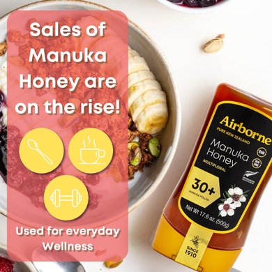 Airborne Honey USA – wholesale Honey – Manuka 30+ Multifloral Honey | Raw | Unfiltered 1