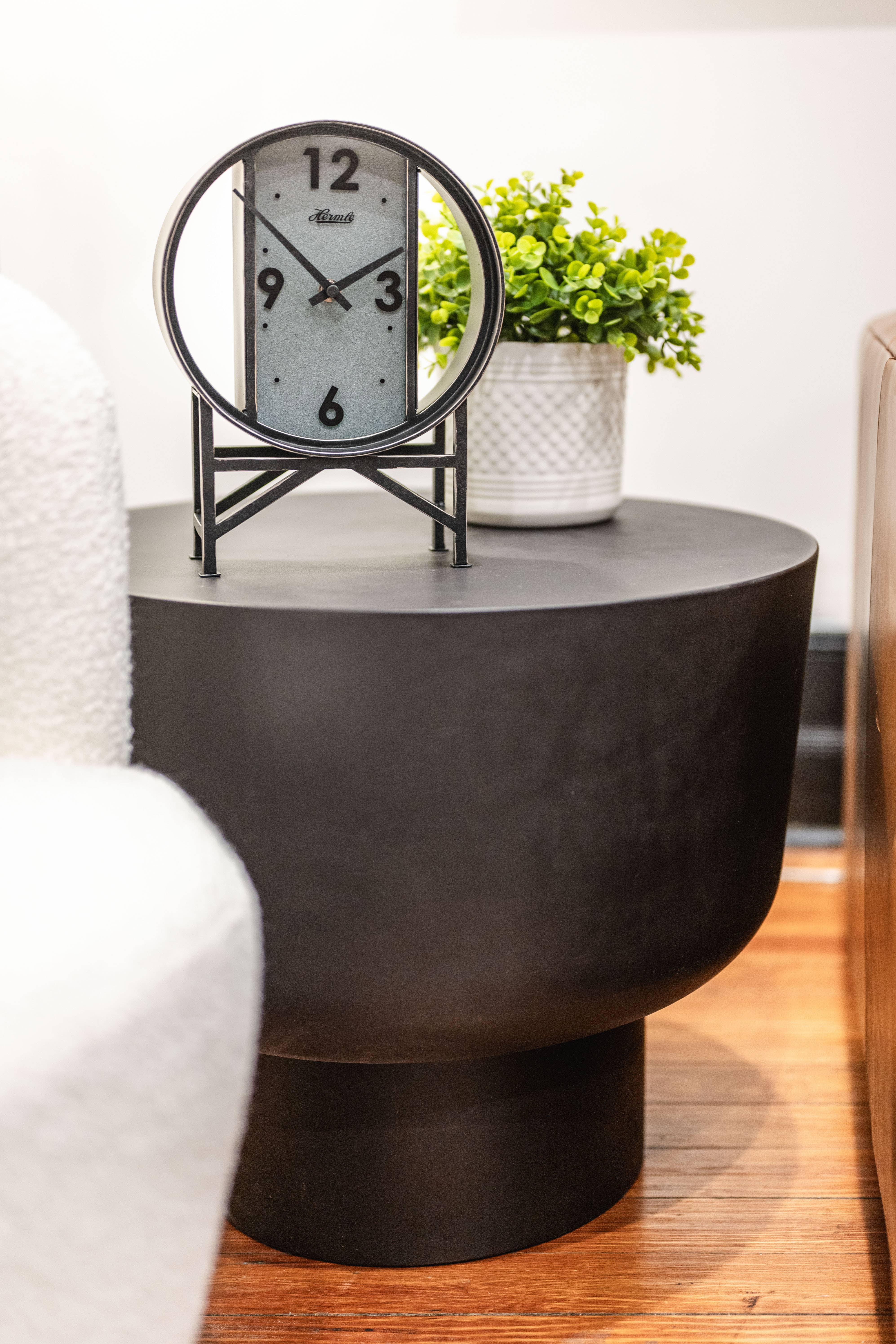 Hermle - Wholesale Desk Clock - Quinton Wrought Iron Desk Clock with Gray Dial0