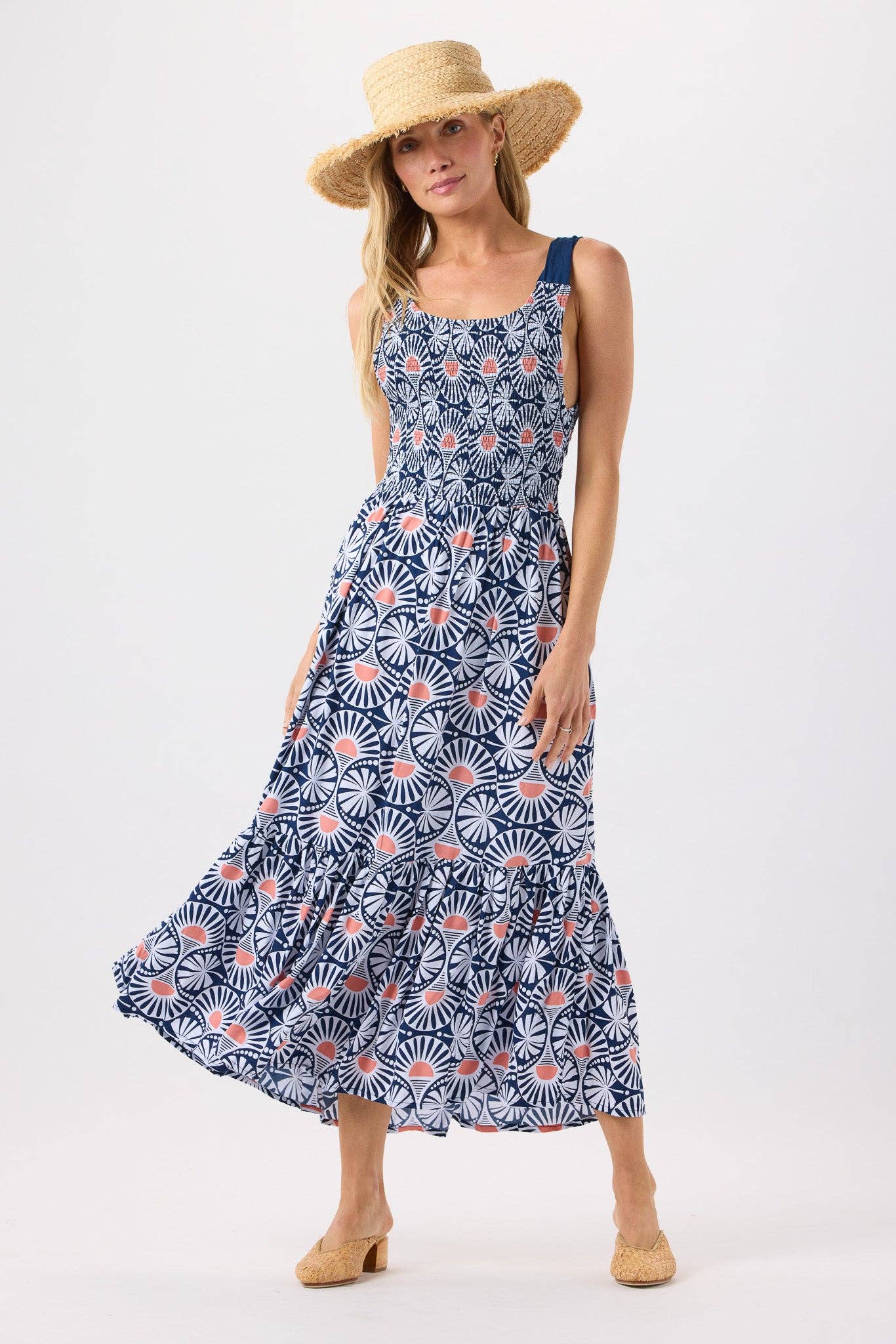Sunrise Geo Navy Wanderer Maxi Dress for wholesale on Faire0