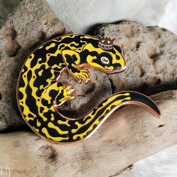 Salamander Enamel Pin for wholesale by Nana Williams