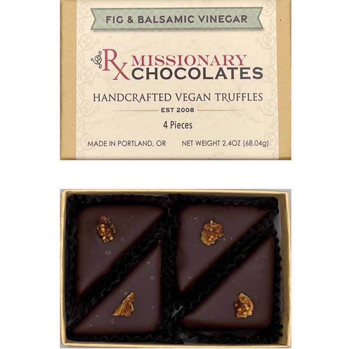 Fig & Balsamic Vinegar Truffles for wholesale by Missionary Chocolates