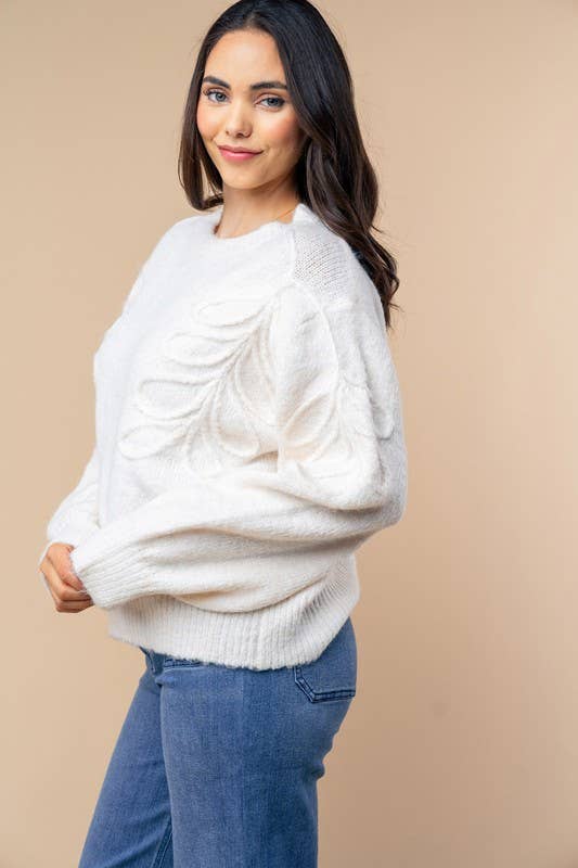 White Birch - Wholesale Knit Sweater - Women's - T10635 Long Sleeve Solid Knit Sweater6