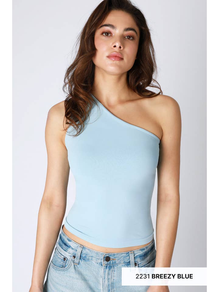 NIKIBIKI - Vente Débardeur – femme - NS8406 - Haut à une épaule Clean Line10