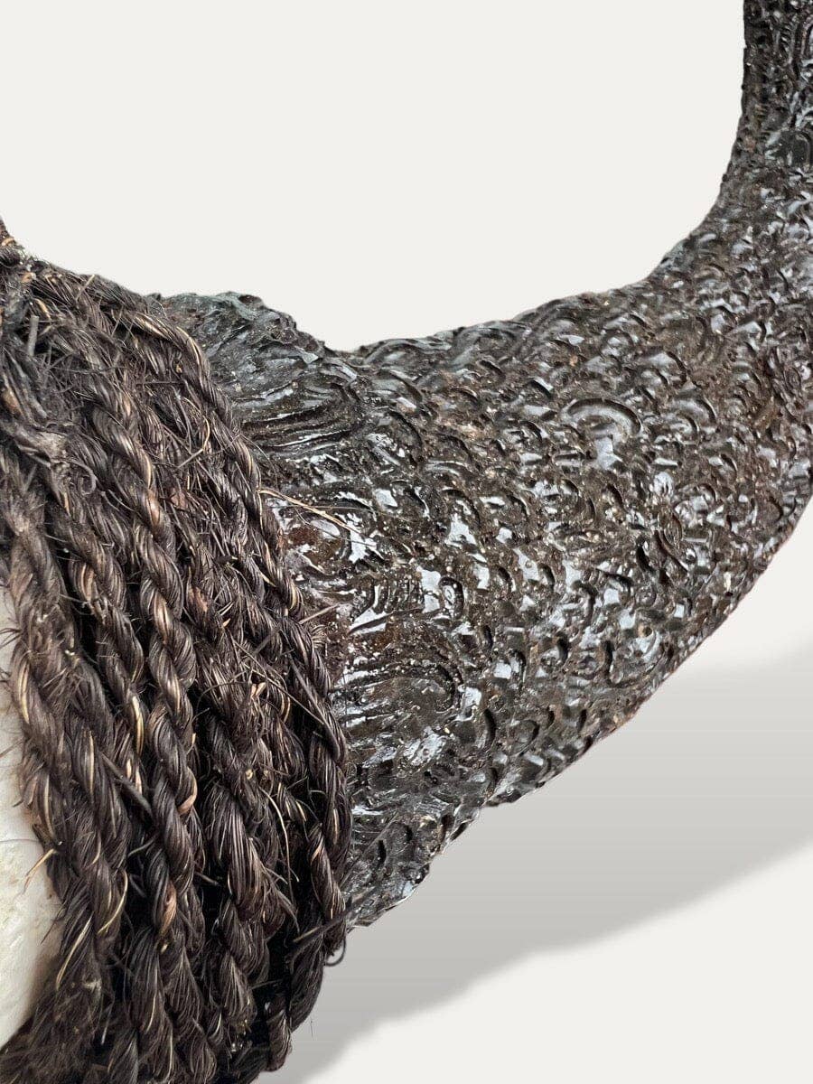 White bone Buffalo skull with carved horns - Sakti for wholesale on Faire3