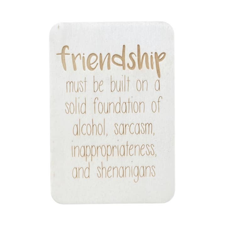 Friendship Must Be Built On A Solid Foundation for wholesale by Cheeky Charlie Keep Cards