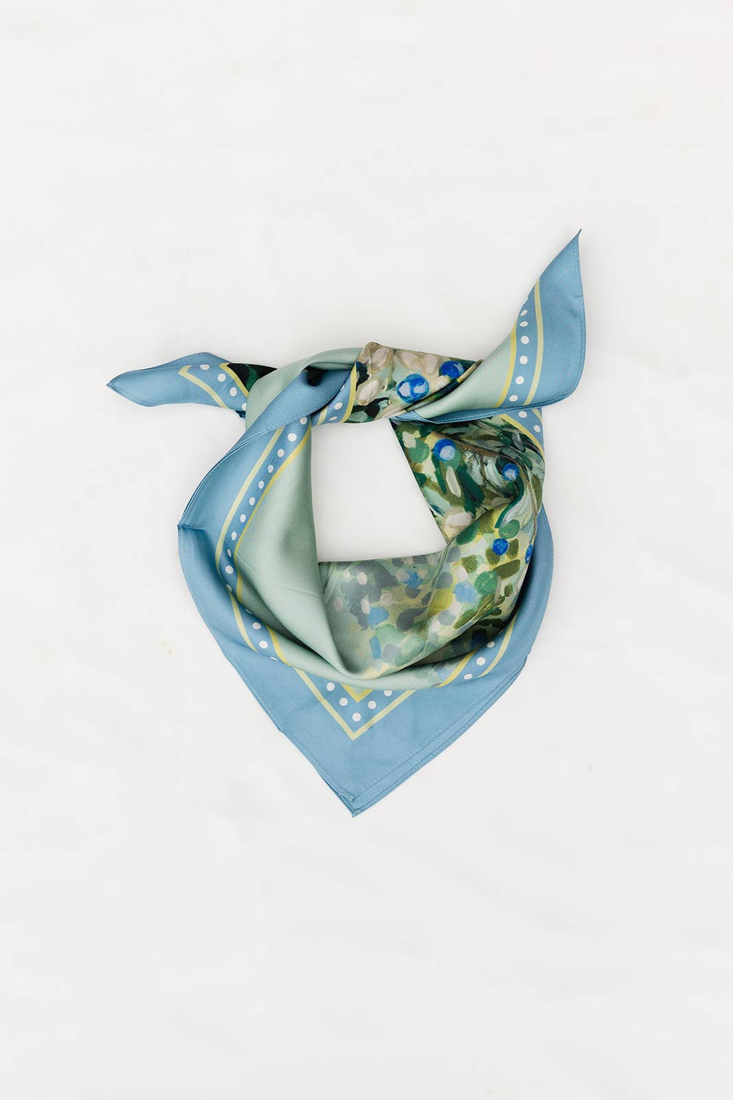 Meredith Raiford Art - Wholesale Scarf - Women's - Budding Blueberries Silk Scarf3