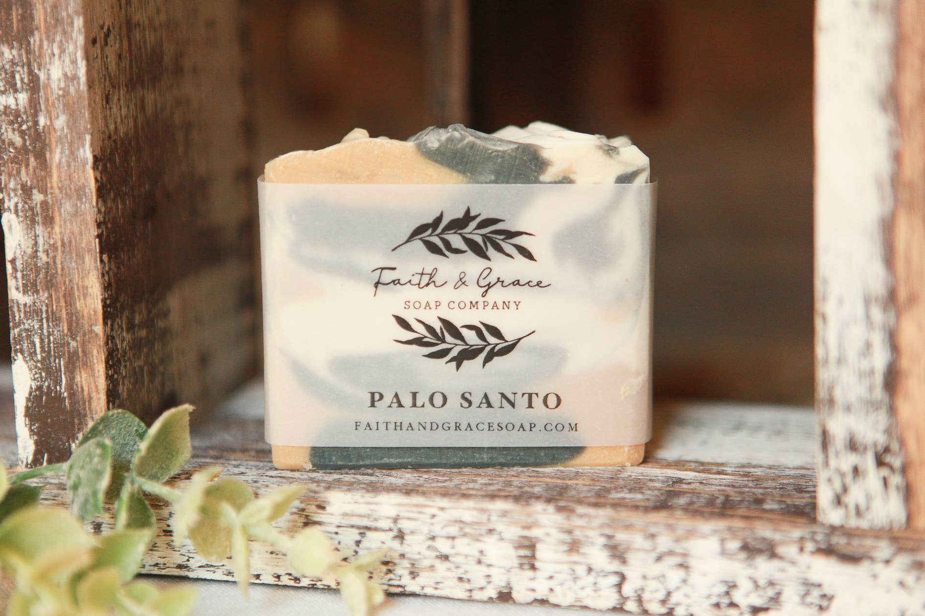 Faith and Grace Soap Co. - Wholesale Bar Soap - Palo Santo Artisan Bar Soap, Luxury Shea Butter Soap, 4.5 oz