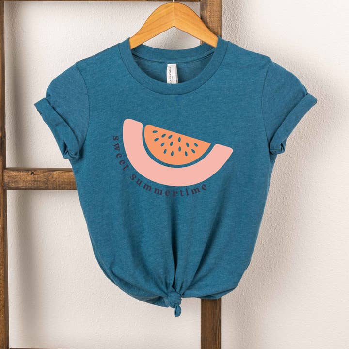 Sweet Summertime Watermelon | Toddler Short Sleeve Crew Neck for wholesale by The Juniper Shop Wholesale