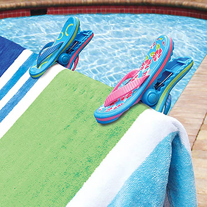 O2Cool - Wholesale Beach Accessories - O2COOL Boca Towel Clip Flip Flop