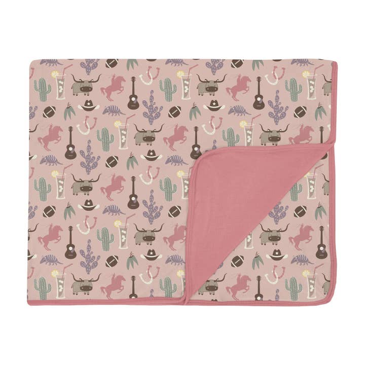 Imprimer couverture pour tout-petit en Peach Blossom Rodeo pour la vente par KicKee Pants