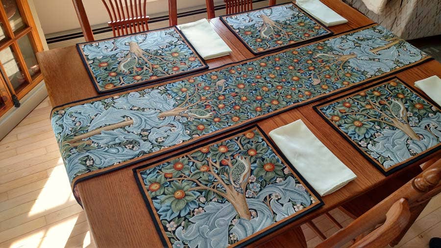 Rennie & Rose - Wholesale Table Runner - William Morris Woodpecker Table Runner3