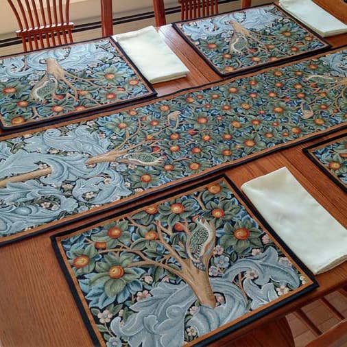 Rennie & Rose - Wholesale Table Runner - William Morris Woodpecker Table Runner3