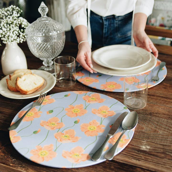 Prato de Apresentação Papoulas por atacado de Misalù - Dress up your table