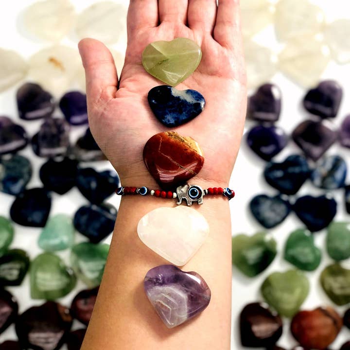 Rock Paradise - Wholesale Spirituele steen/kristal - Kristallen hartvormige edelstenen - geboord voor het maken van sieraden2