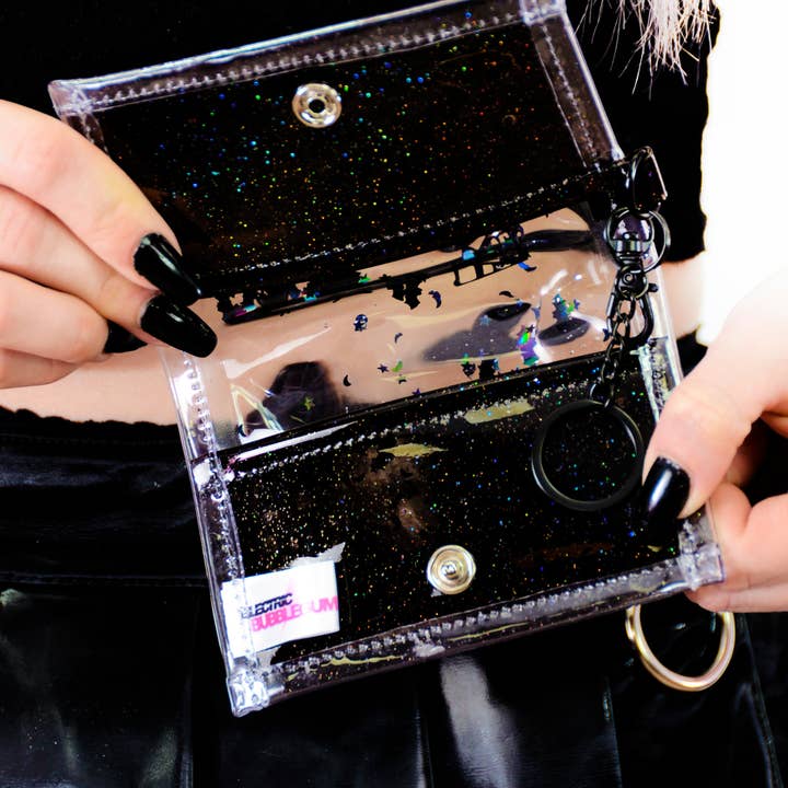 Electric Bubblegum – wholesale Wallet – Women's – Liquid Glitter Tiny Wallet - Bewitched