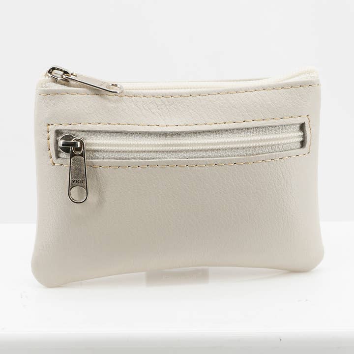 Purse with 2 zippers made of leather for wholesale by Bolero Piel