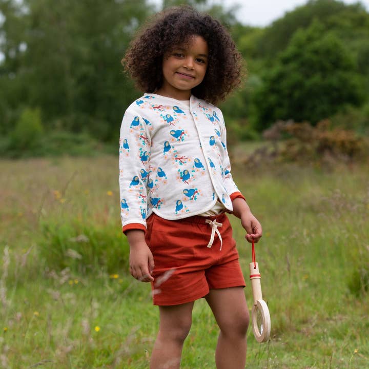 Bluebirds Reversible Collarless Spring Jacket for wholesale by Little Green Radicals