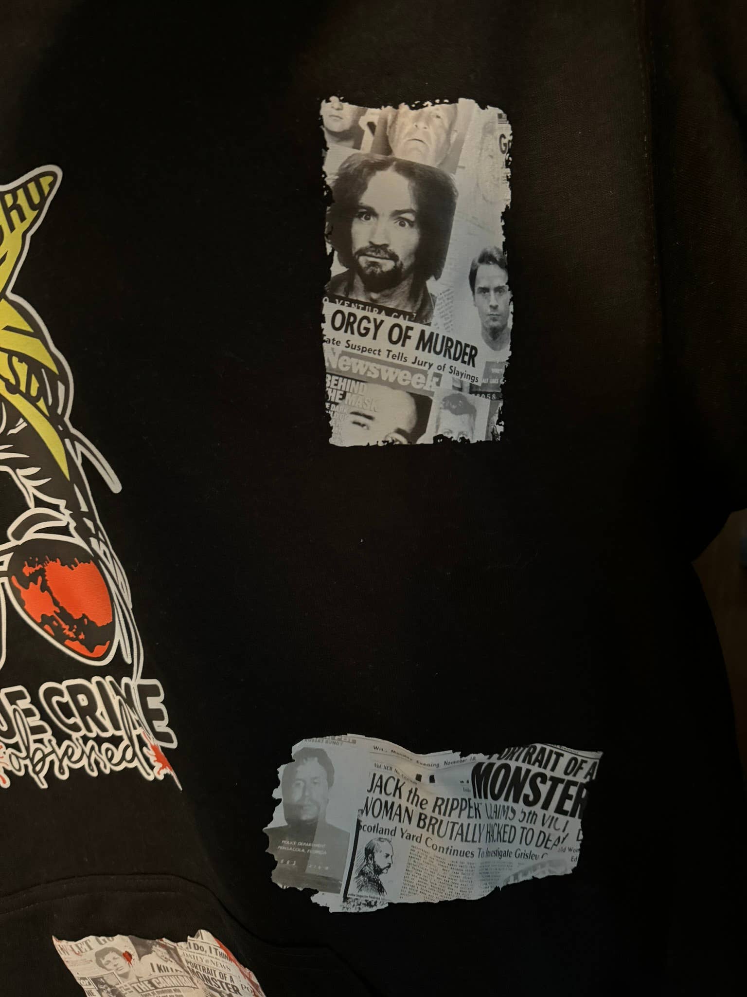 Zombie Paws – wholesale Hoodie - Dam – True Crime Obsessed Hoodie Med Nyheter Klippbilder13