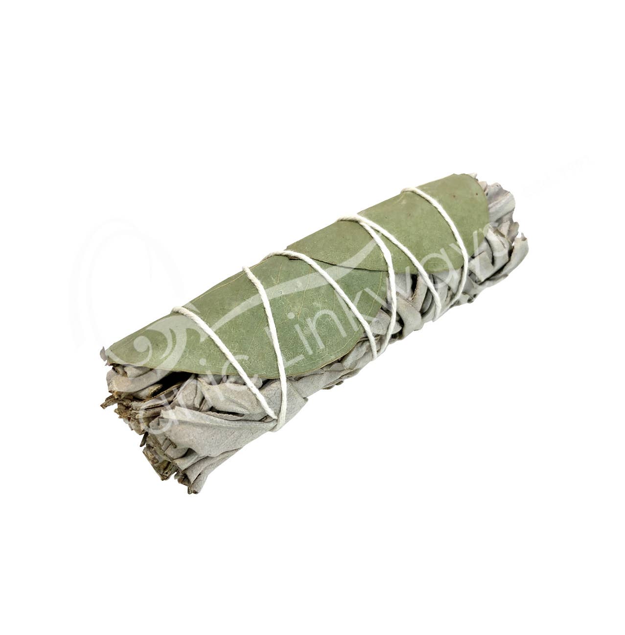 Oceanic Linkways Inc - Wholesale Spiritual Stone/Crystal - (PC)SMUDGE STICK - WHITE SAGE &amp; EUCALYPTUS 4-4.5"0