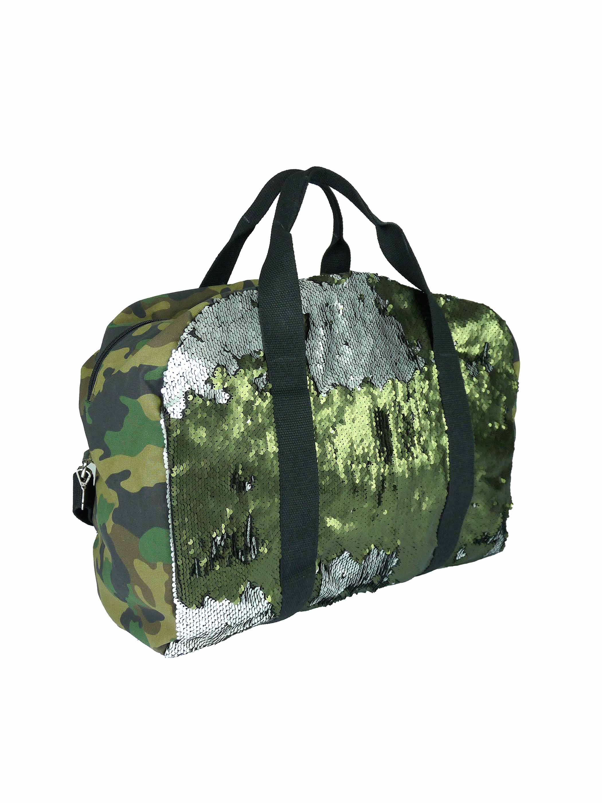 apiedinudinelparco - Wholesale Weekender Bag - Women's - CAMOUFLAGE DUFFEL BAG WITH REVERSIBLE SEQUINS CHIC & FASHION4