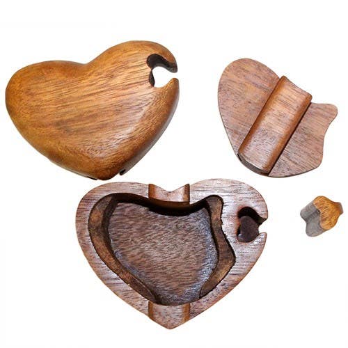 Ancient Wisdom – wholesale Decorative box – Bali Magic Box - Single Heart2