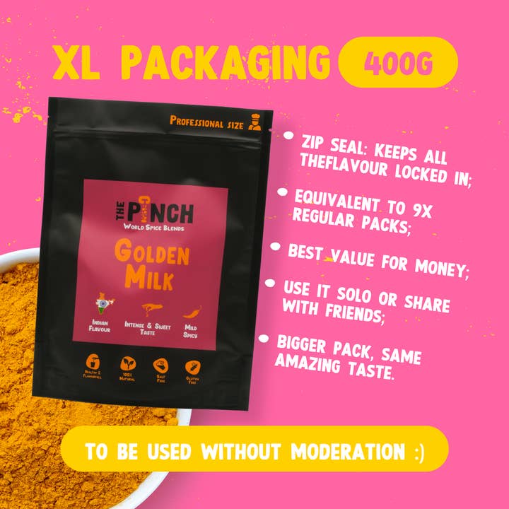 The Pinch - World Spice Blends - Wholesale Dried Spice Mix - Golden Milk - 400g7