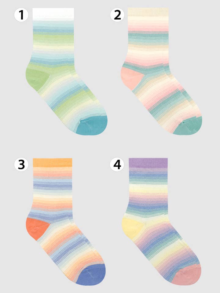 Chaussettes Crew Sherbert Pattern pour femmes pour la vente par 7DAYSSOCKS