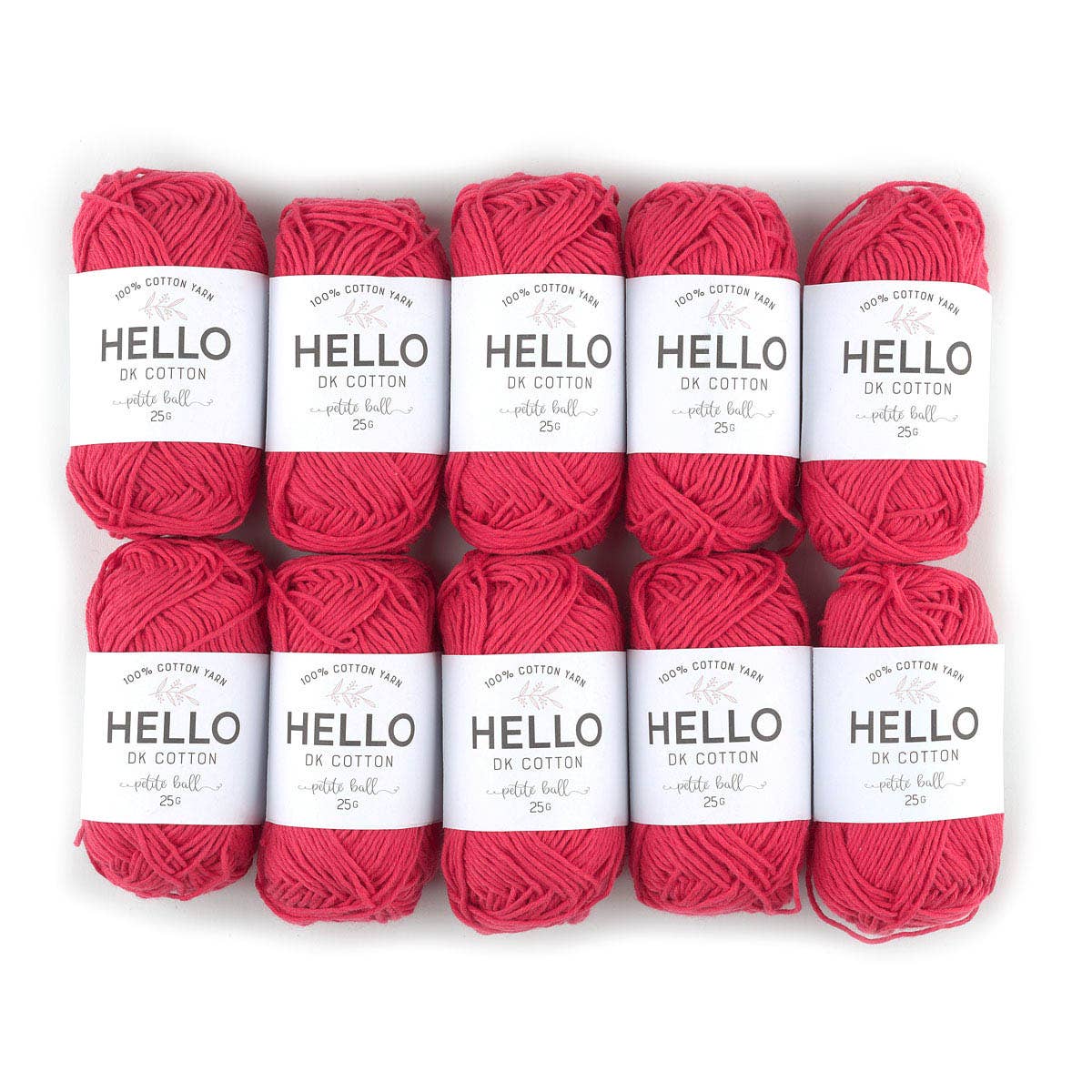 Creative World of Crafts – wholesale Garn – HEJ 100% bomull 25g Amigurumi garn förpackning med 10 bollar7