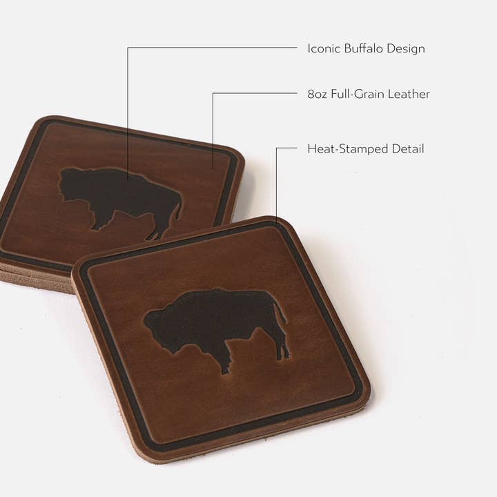 Range Leather Co. - Wholesale Coasters - Buffalo Coasters