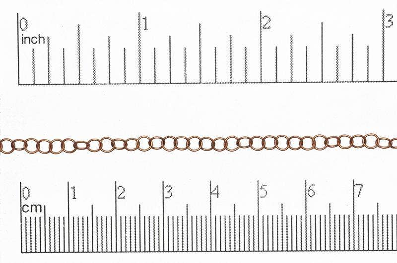Continental Beads - Wholesale Craft Supplies - 4.2mm x 4mm Fine Round Cable Chain Sold by The Foot - CH 8441