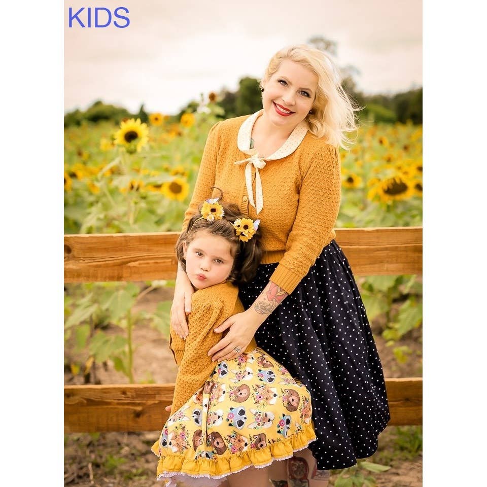 Mak - Wholesale Cardigan - Kids - Girl's Long Sleeve V neck Sweater Cardigan MK5178KID5