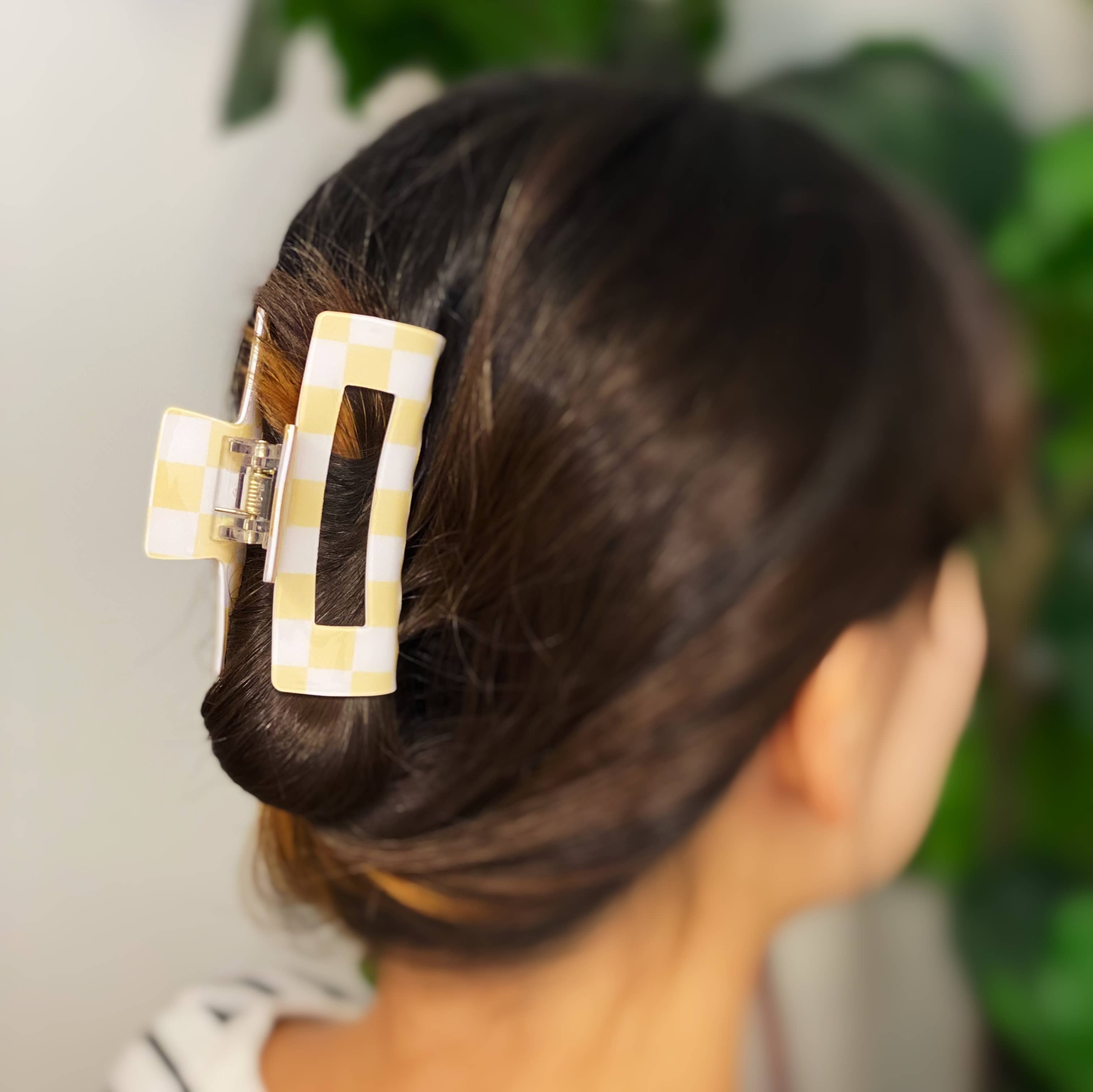 Ellison+Young - Vendita all'ingrosso Fermaglio per capelli - Donna - Pinza per capelli Checker Lovers a motivo scacchiera8