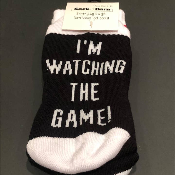 If You Can Read This/I'm Watching The Game Socks (Mens) for wholesale by The Sock Barn Canada