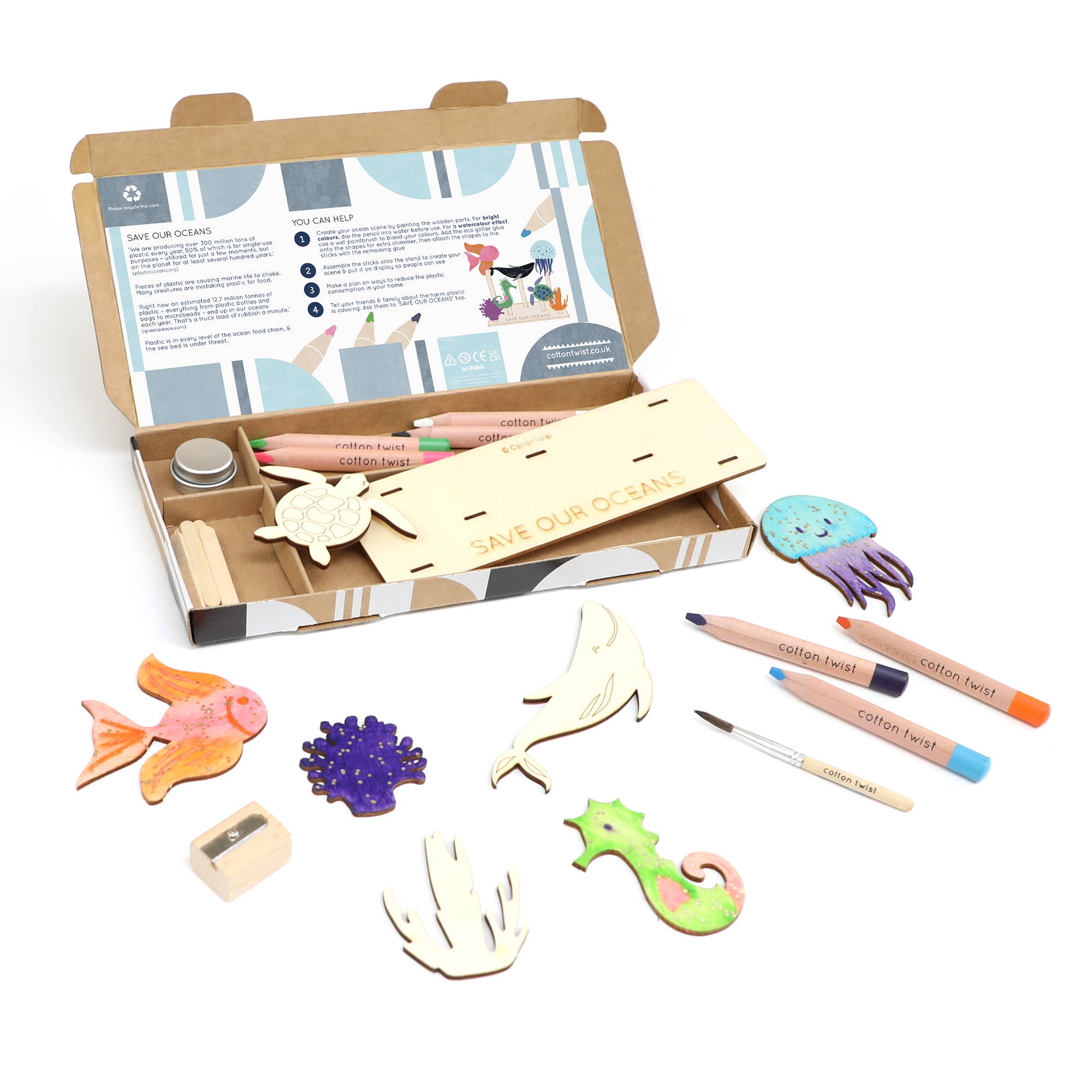 Cotton Twist (USA DUTIES PAID) - Wholesale DIY Craft Kit - Kids - Save Our Oceans Craft Kit3
